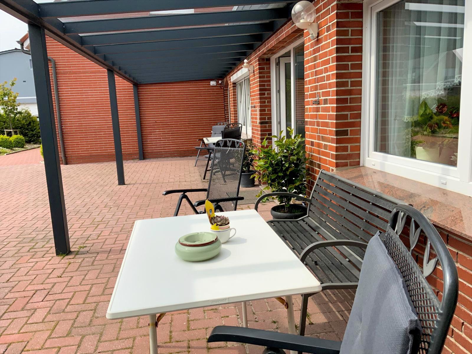 Terrasse Pension Deichblick 2 Norddeich